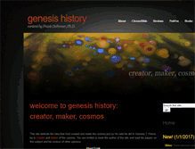 Tablet Screenshot of genesishistory.org